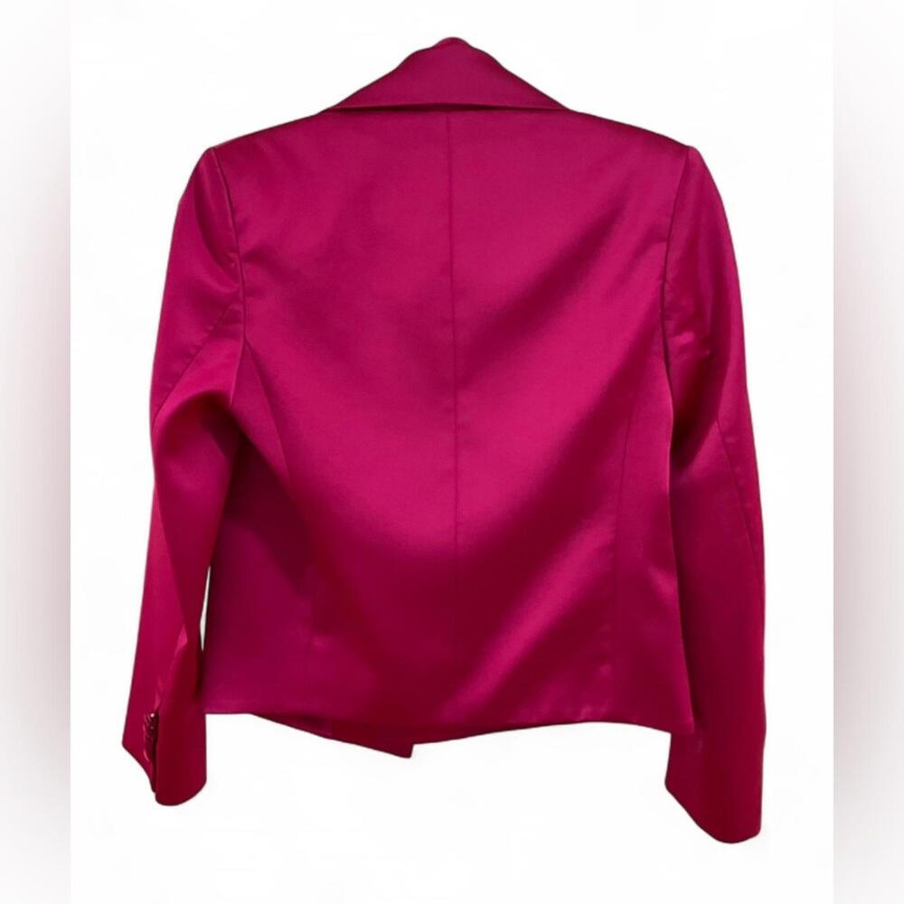 LIKE NEW💕RtA | SZ 2 | Relaxed Glam Fuchsia Oaklee Crop Blazer Top Jacket $595 - Picture 8 of 9